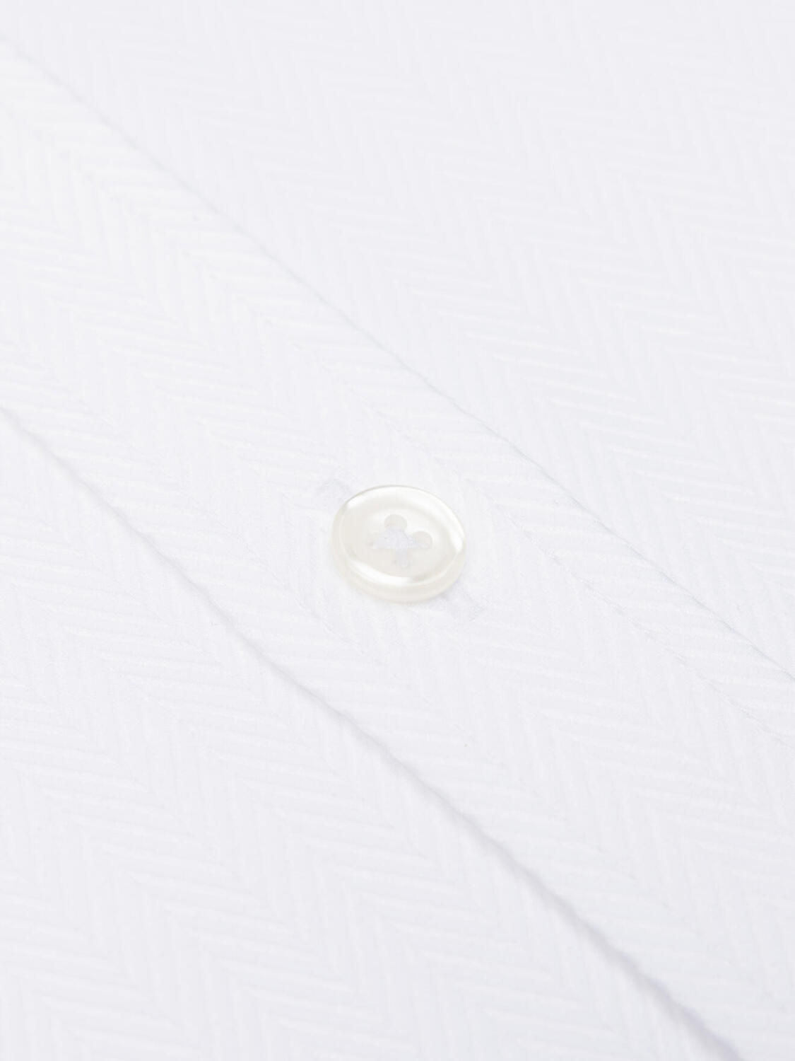 Wit visgraat overhemd  - Button-down kraag