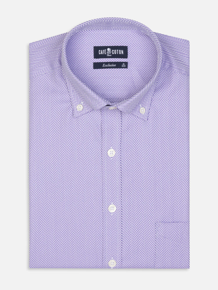 Parma Visgraat Overhemd - Button-down kraag