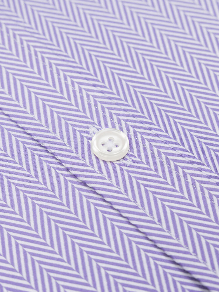 Parma Herringbone Shirt - Button down collar