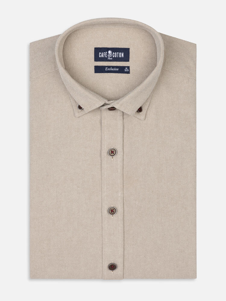 Chemise Iseo en drill de coton - Col Boutonné