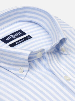 Jaylen sky brushed oxford shirt - Button-down collar