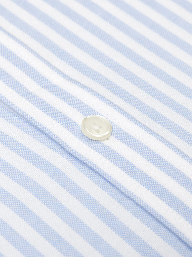 Camicia Jaylen in oxford spazzolato cielo - Cuello button-down