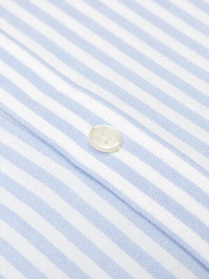 Jaylen sky brushed oxford shirt - Button-down collar