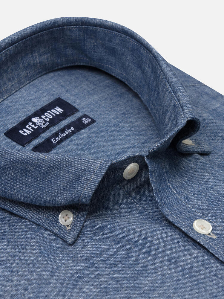 Jef chambray Hemd - Button down Kragen