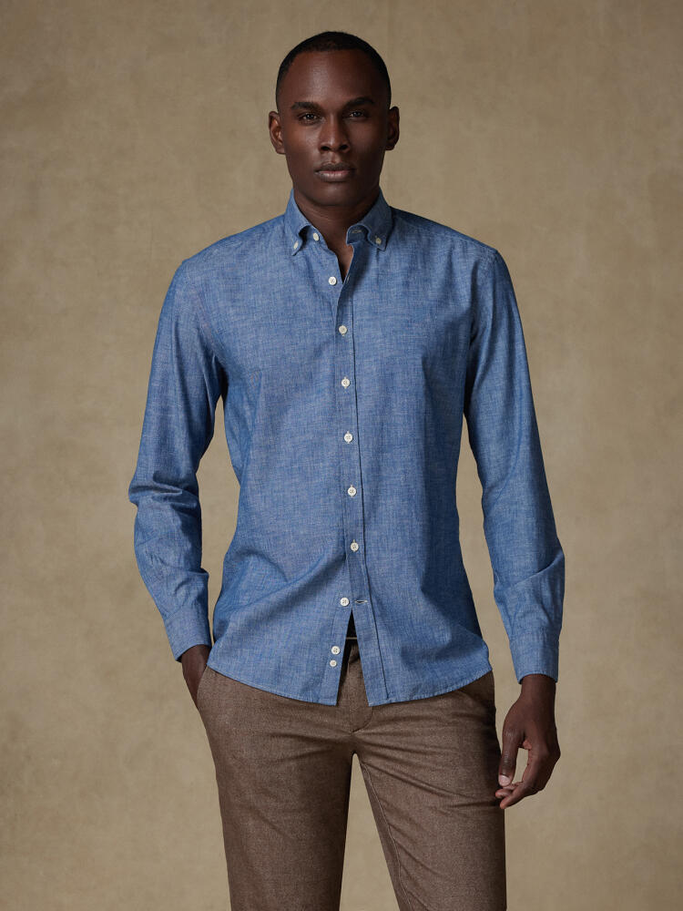 Jef chambray Hemd - Button down Kragen