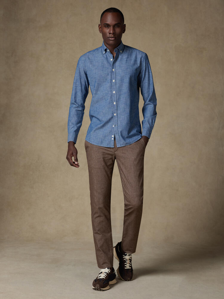 Jef chambray Hemd - Button down Kragen