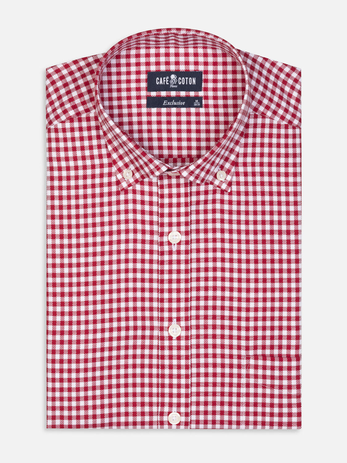 Lucas Red Check Shirt  - Button down collar