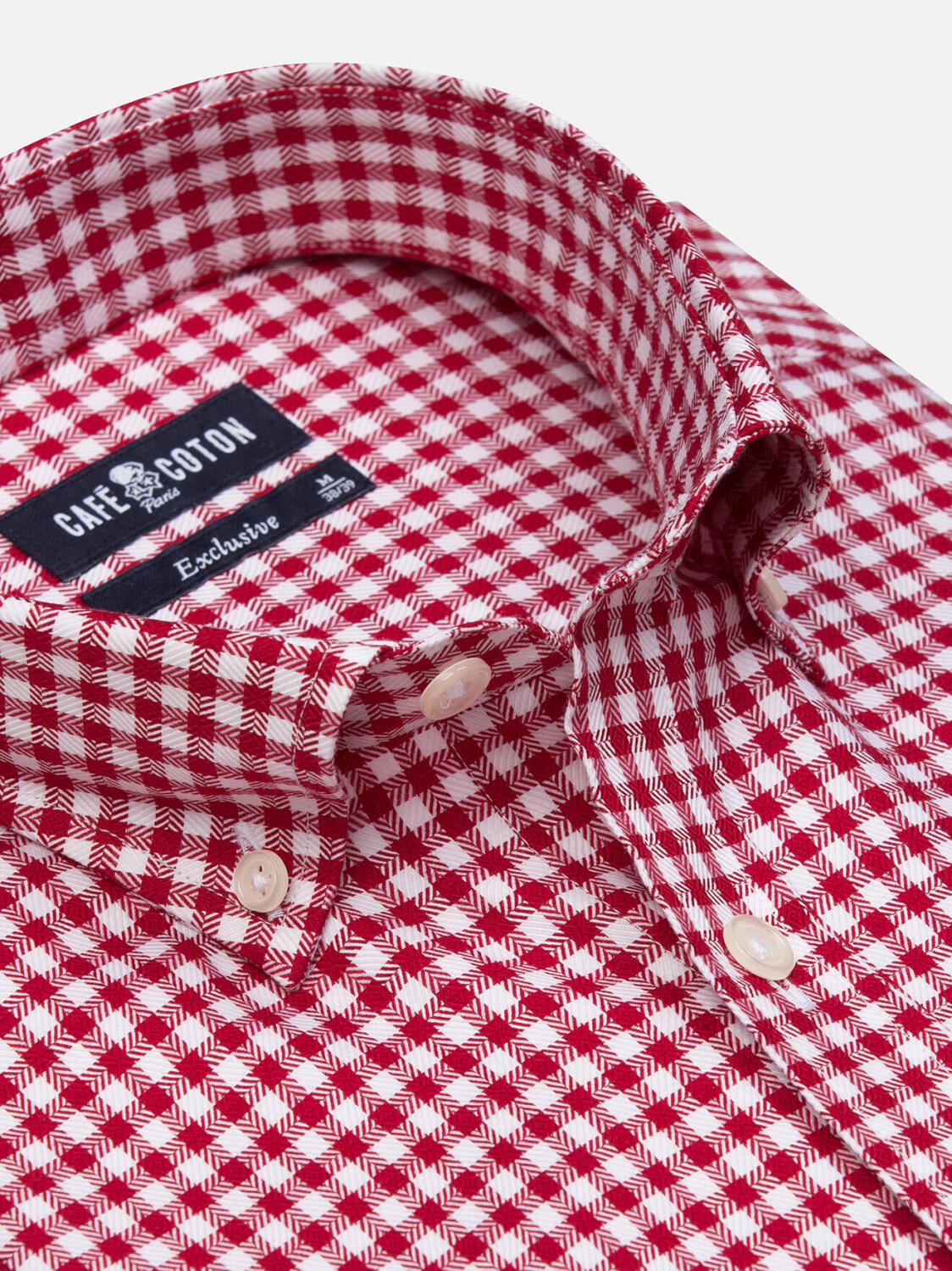 Lucas Red Check Shirt  - Button down collar