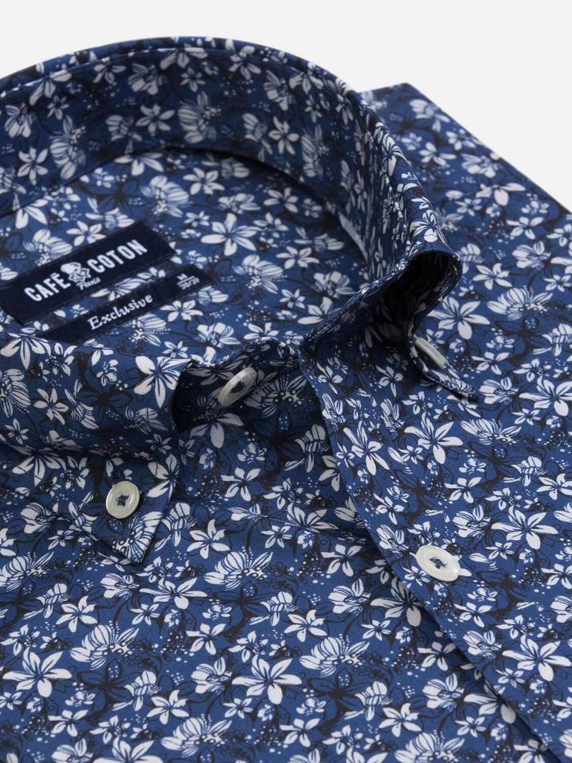 Mael overhemd met bloemenprint - Button-down kraag