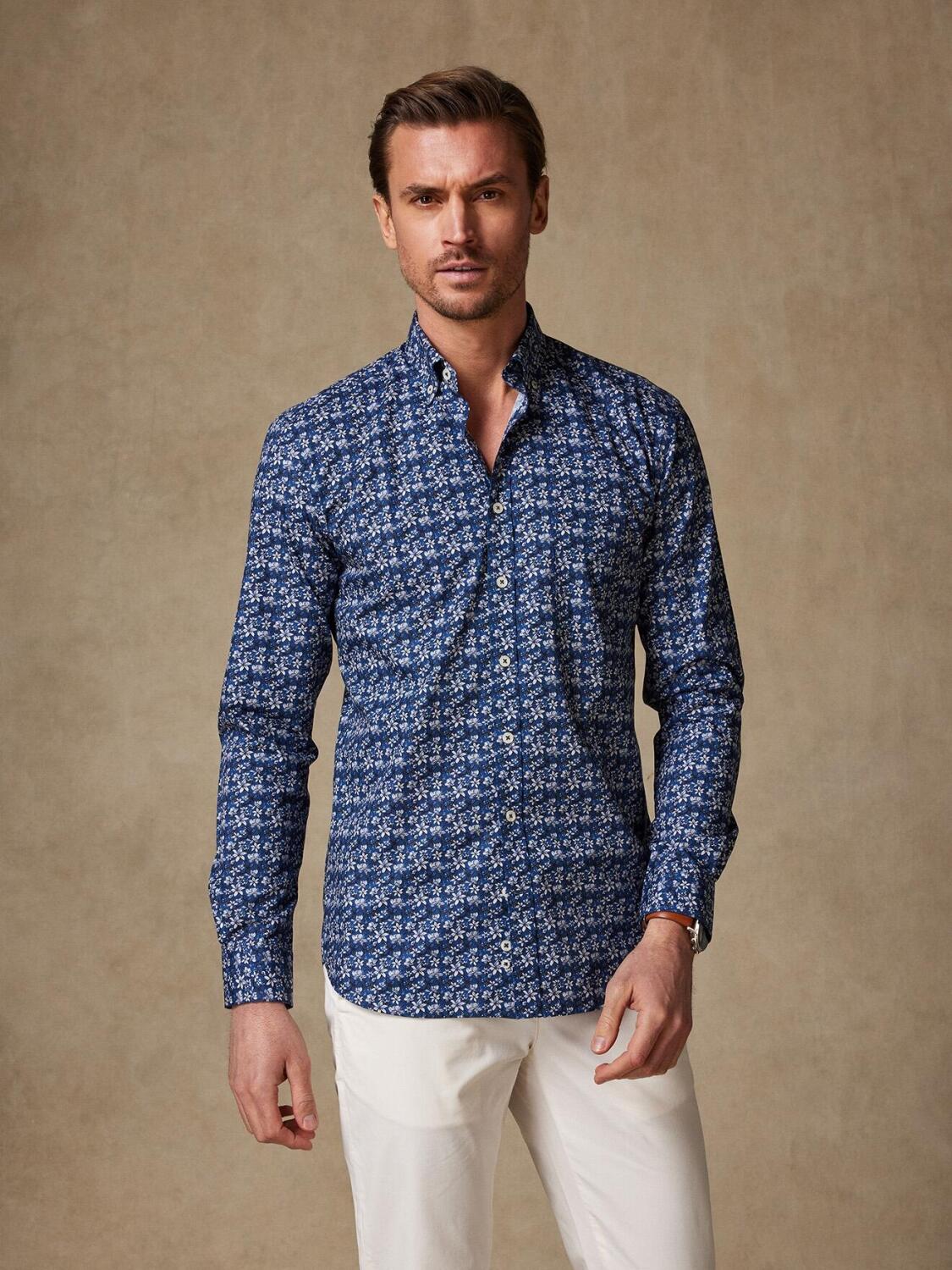 Mael overhemd met bloemenprint - Button-down kraag