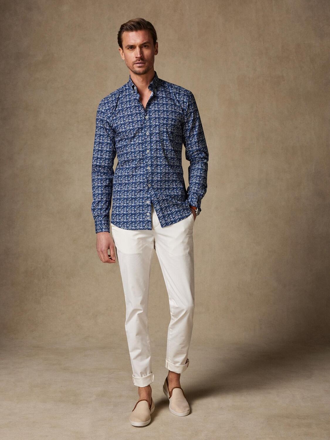 Mael overhemd met bloemenprint - Button-down kraag
