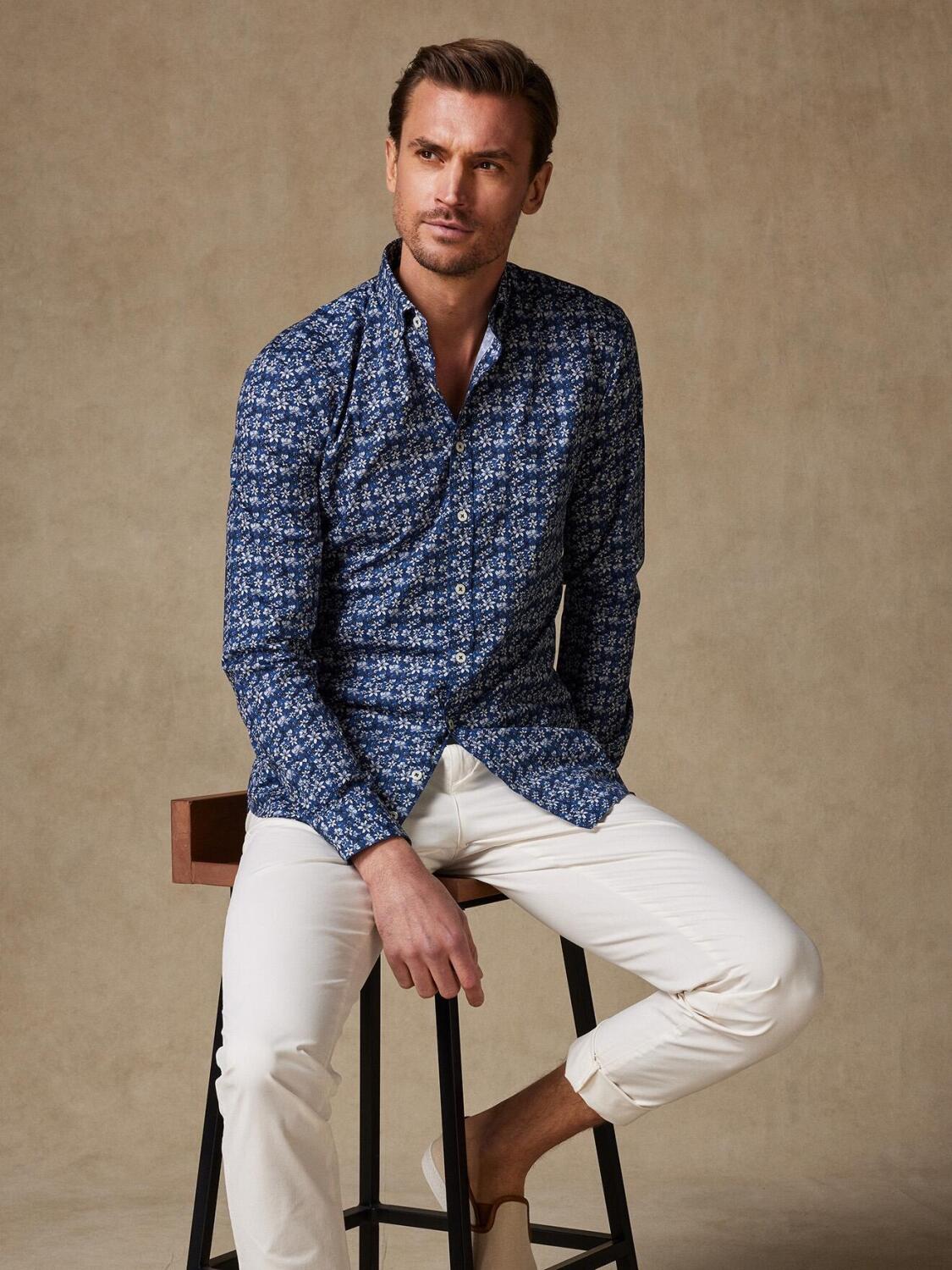 Mael overhemd met bloemenprint - Button-down kraag