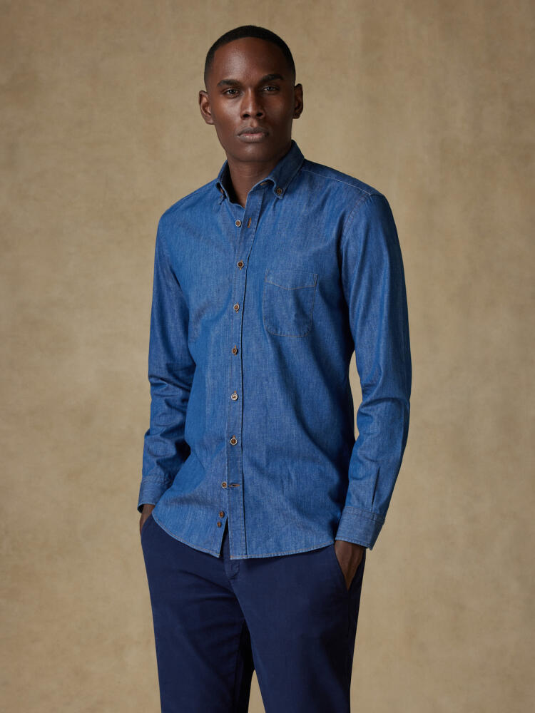 Chemise Malo en denim - Col Boutonné