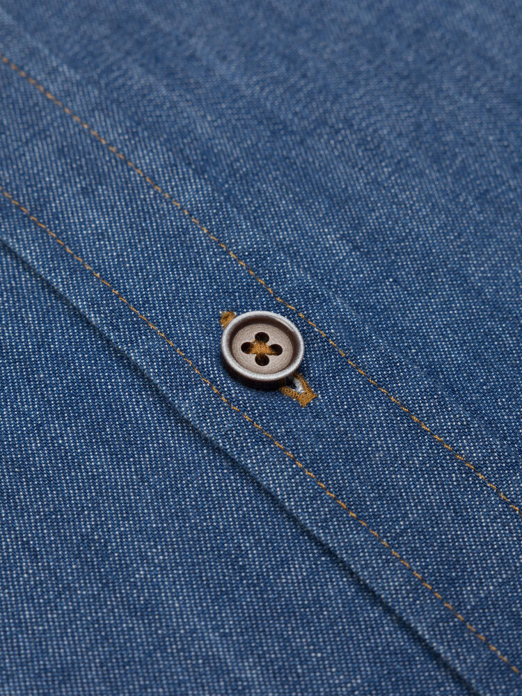 Chemise Malo en denim - Col Boutonné