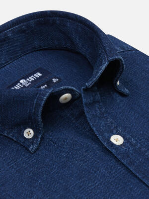 Mercer shirt indigo   - Button down collar