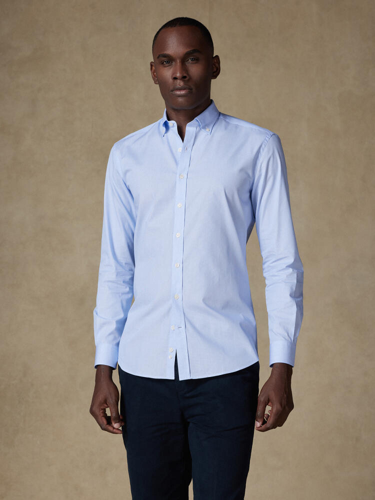 Duizend Strepen Hemels Overhemd - Button-down kraag