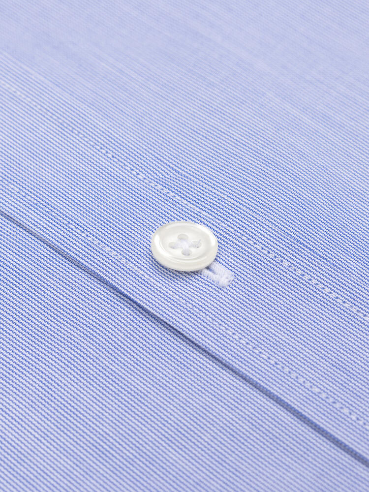 Duizend Strepen Blauw Overhemd - Button-down kraag