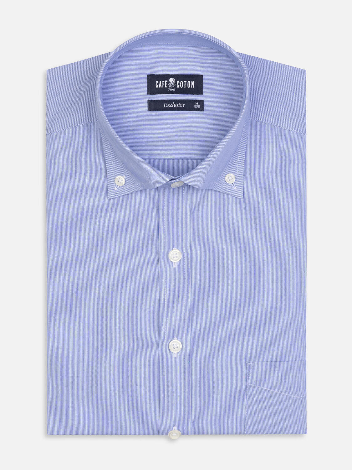 Camicia Mille Strisce Blu - Colletto abbottonato