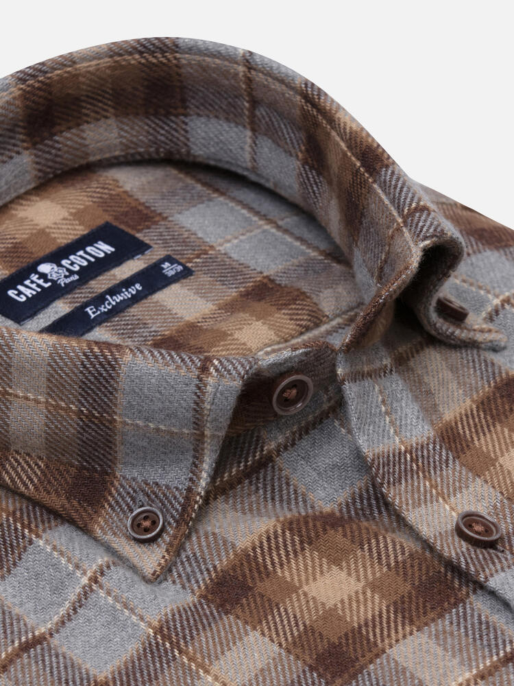 Neil tartan shirt - Buttoned down collar