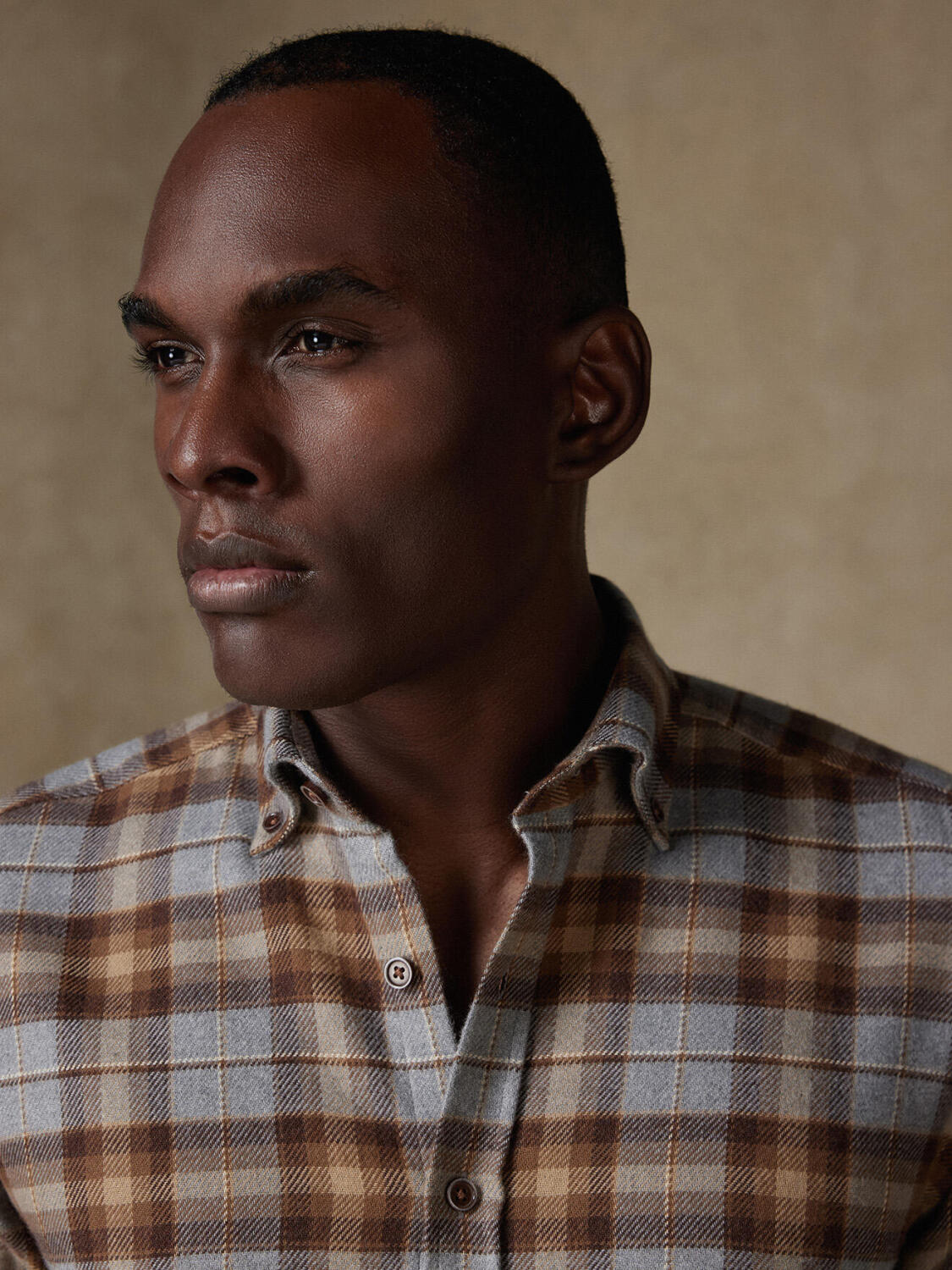 Chemise Neil &agrave; motif tartan - Col Boutonn&eacute;