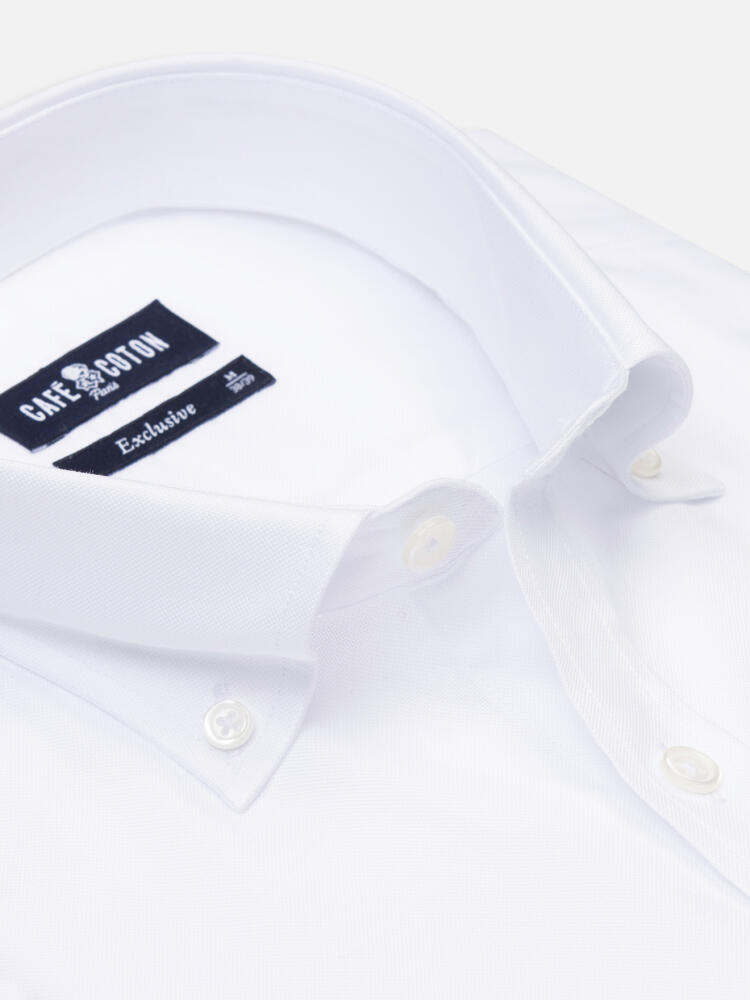 White oxford shirt - Button down collar