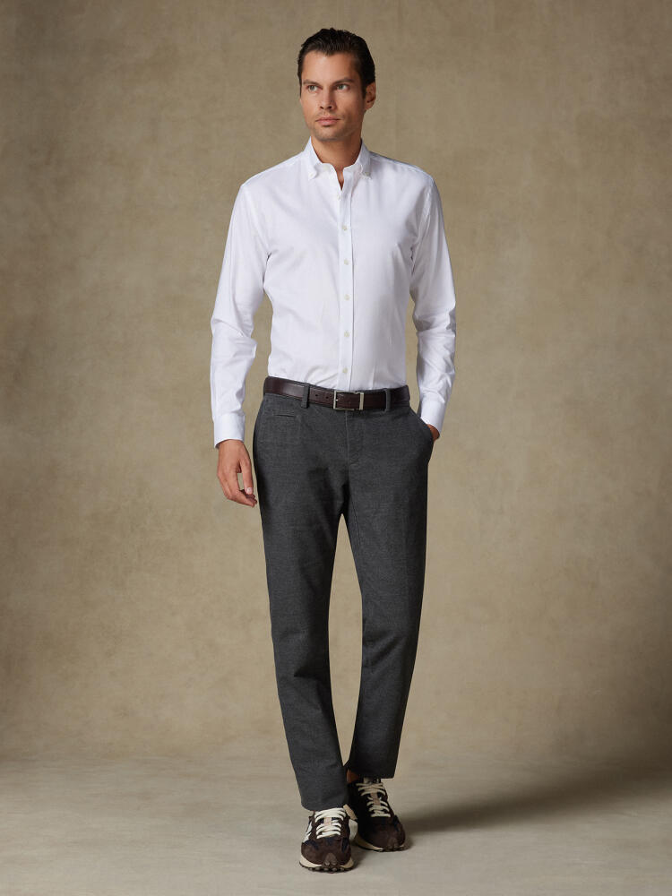 Chemise en oxford blanc - Col Boutonné