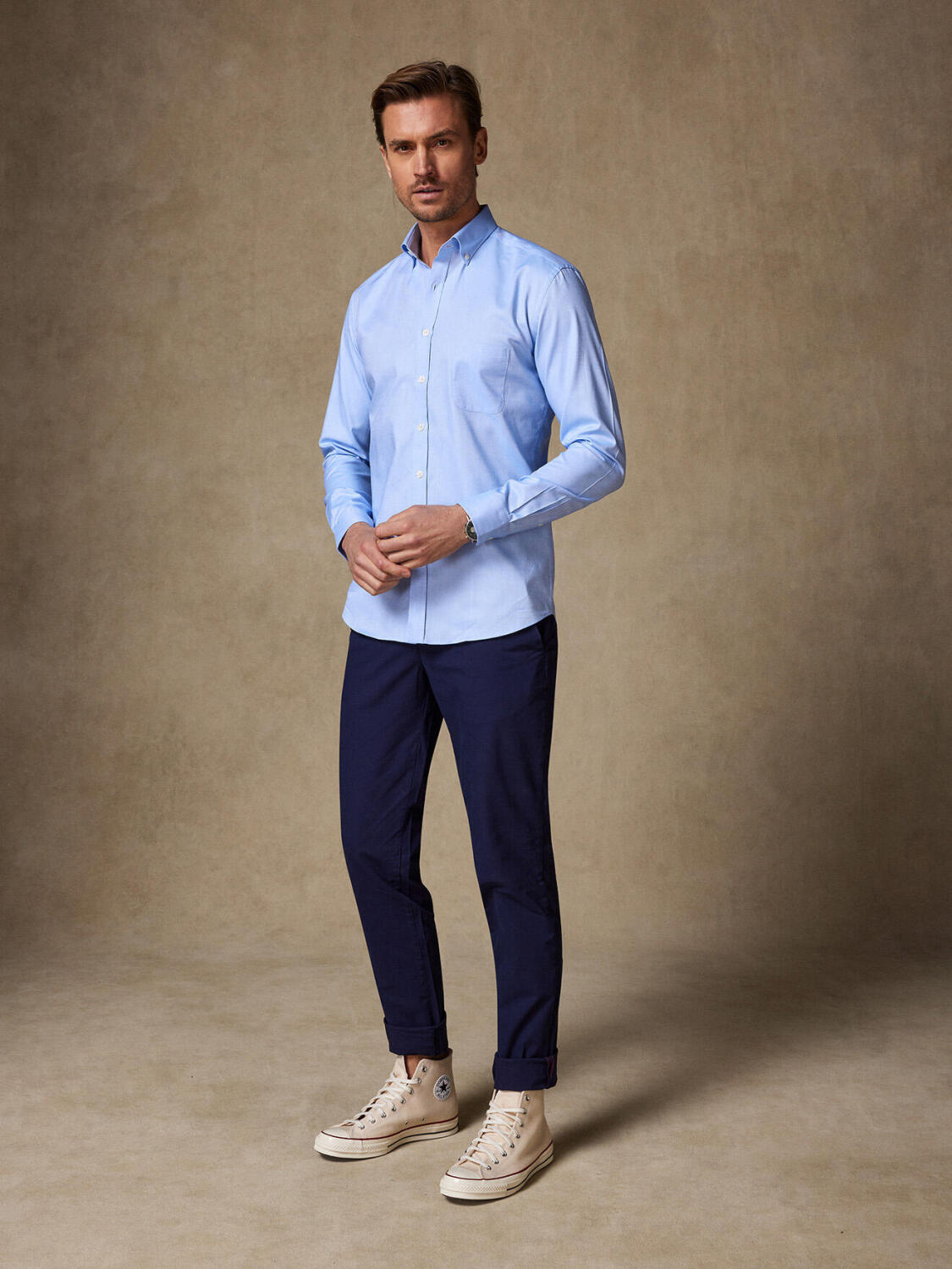 Oxfordhemd himmelblau - Buttondown Kragen