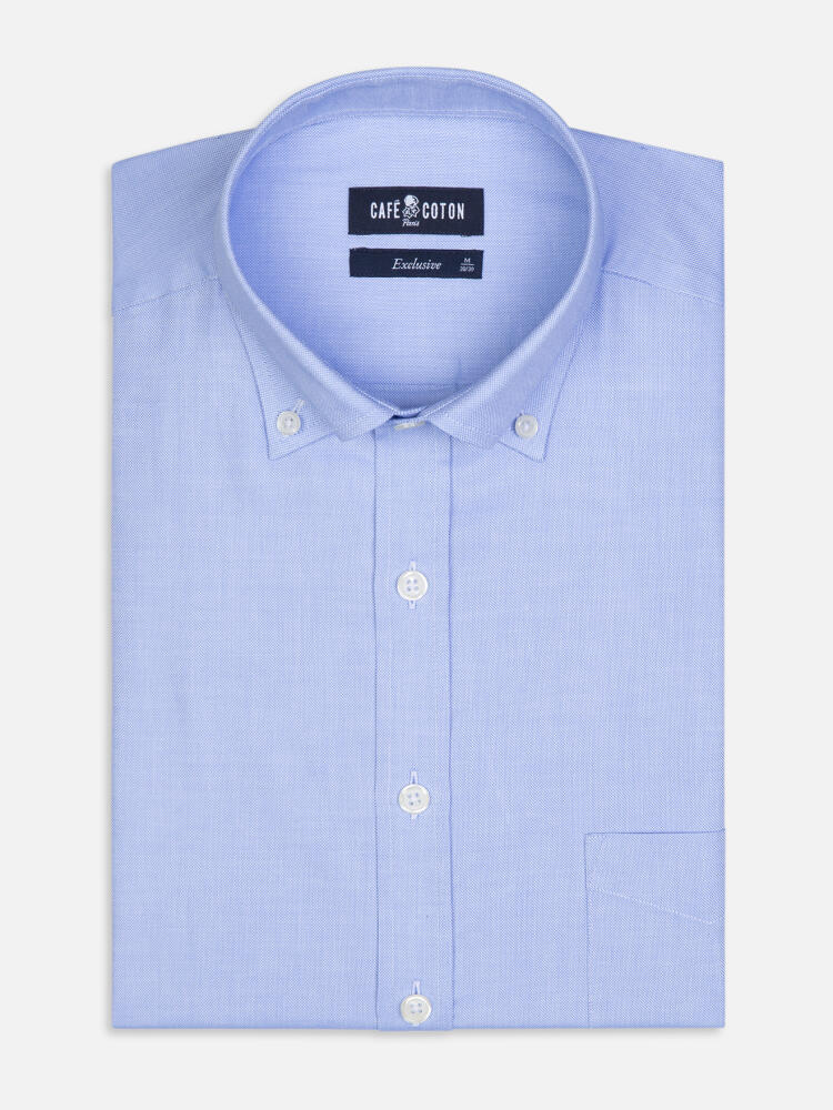 Chemise en oxford ciel - Col Boutonné