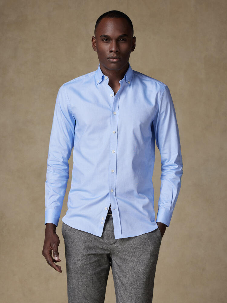 Chemise en oxford ciel - Col Boutonné