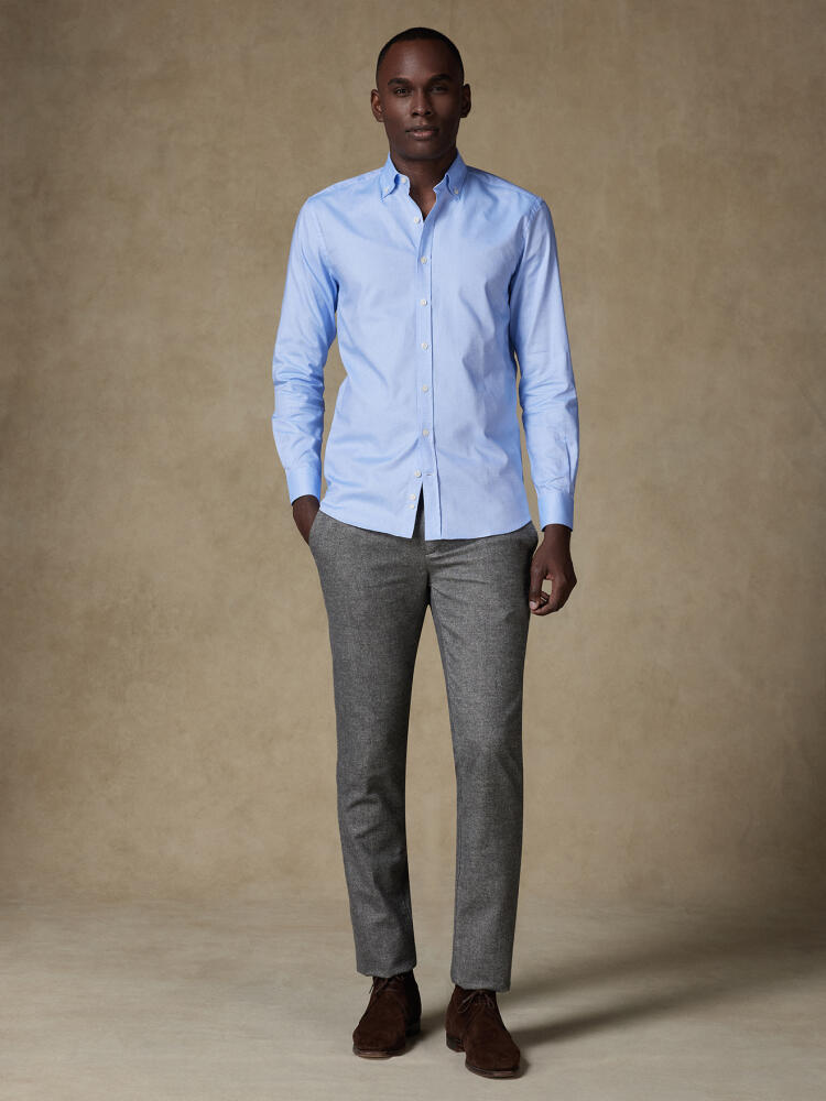 Chemise en oxford ciel - Col Boutonné