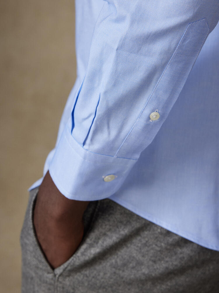 Chemise en oxford ciel - Col Boutonné