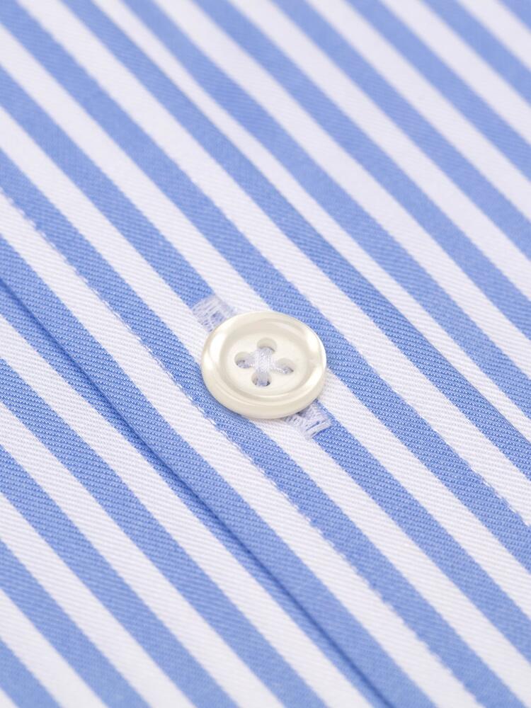 Chemise Nick à rayures ciel - Col Boutonné