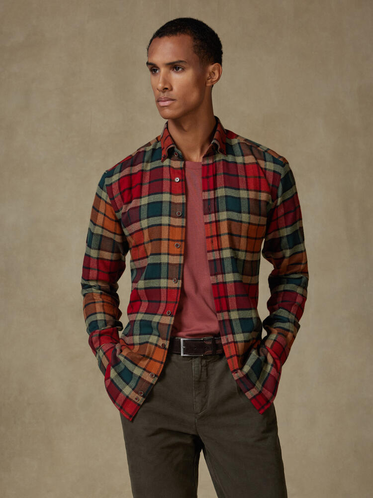 Overhemd Nix in flanel - Button-down kraag