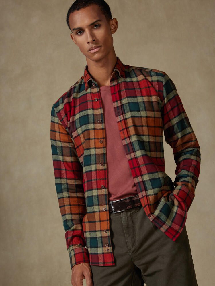 Overhemd Nix in flanel - Button-down kraag