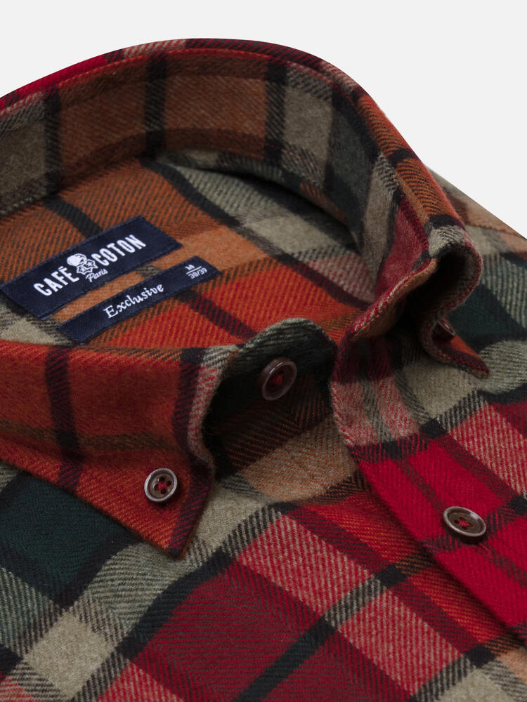 Overhemd Nix in flanel - Button-down kraag