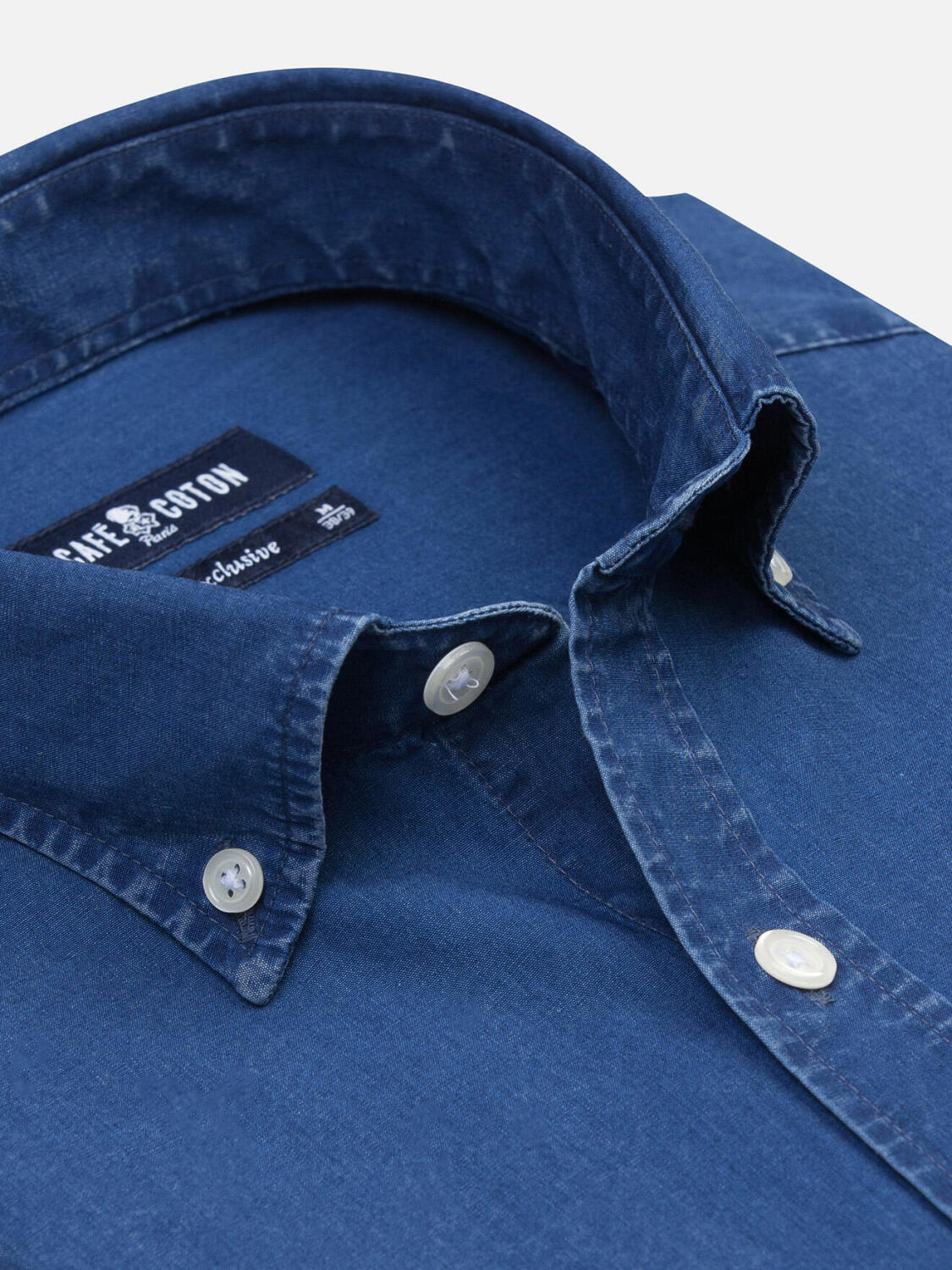 Chemise Paga indigo - Col Boutonné