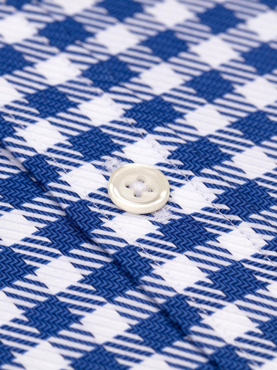 Camisa de cuadros marinos Phil - Cuello abotonado