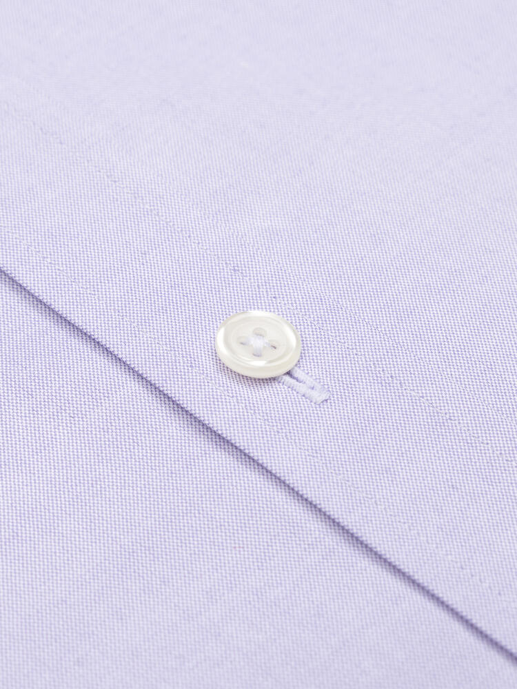 Camisa en tejido pin point morada - Cuello Abotonado