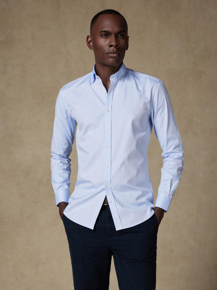 Sky pin point shirt  - Button down collar