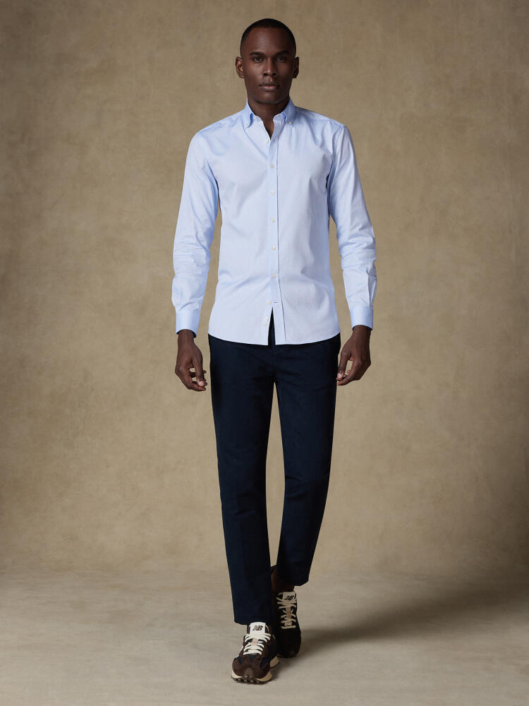 Hemels pin point overhemd  - Button-down kraag