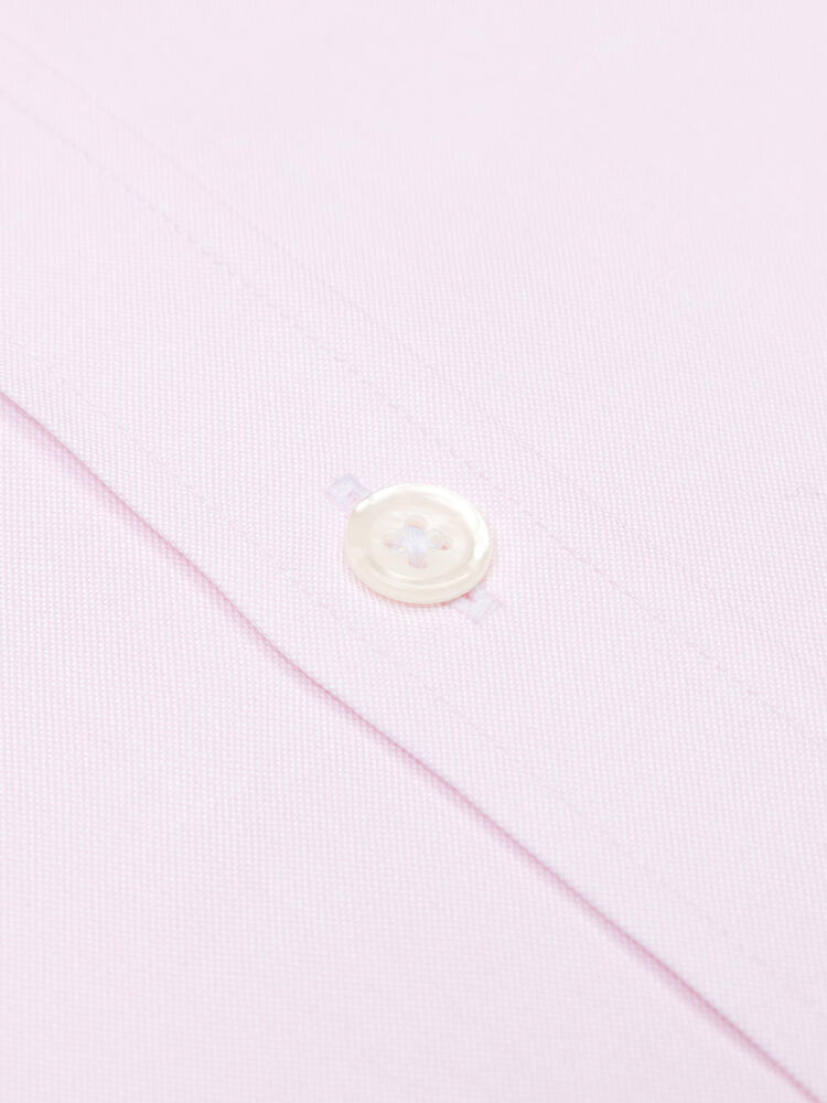 Chemise en pin point rose - Col Boutonné