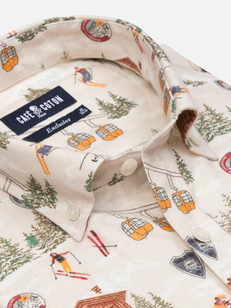 Chemise Riddle à imprimé alpin  - Col Boutonné