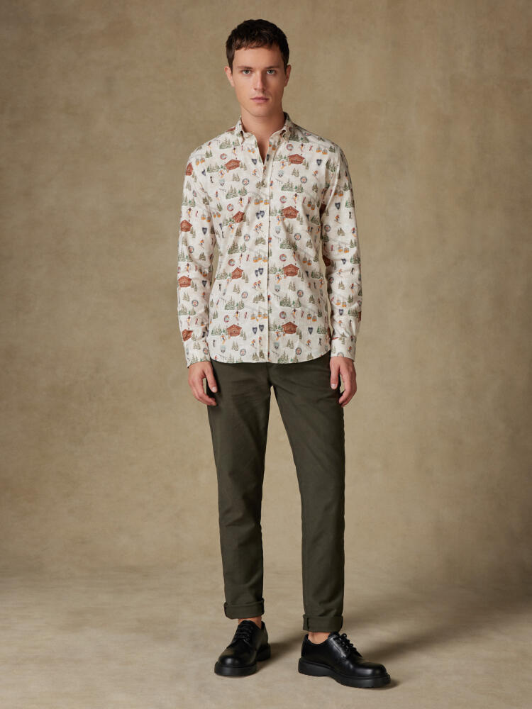 Riddle Alpine Print Shirt  - Button down collar