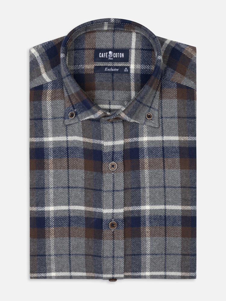 Chemise Saul à motif tartan - Col Boutonné