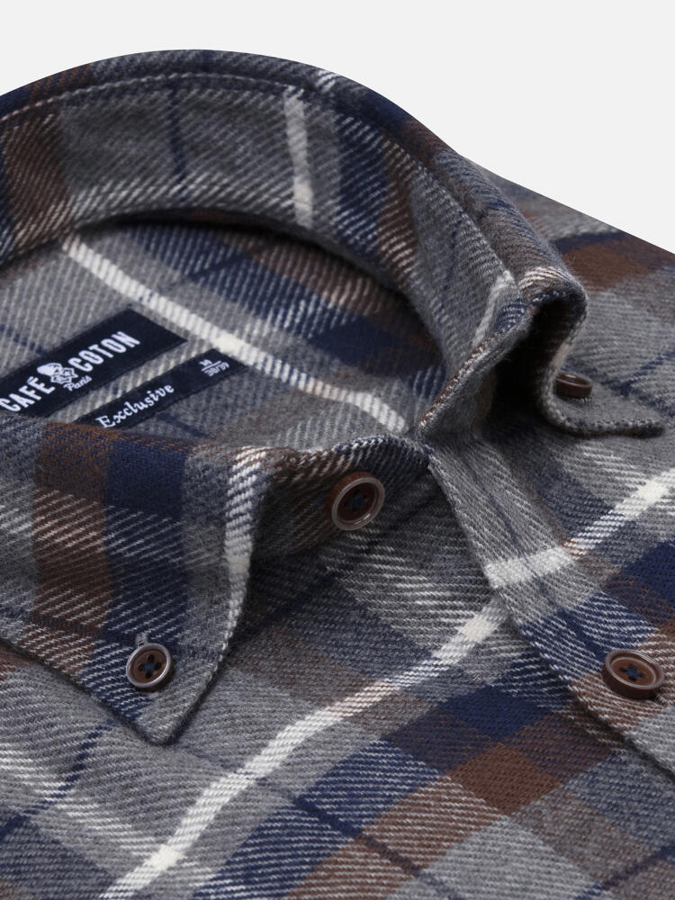 Saul Tartan shirt - Buttoned down collar