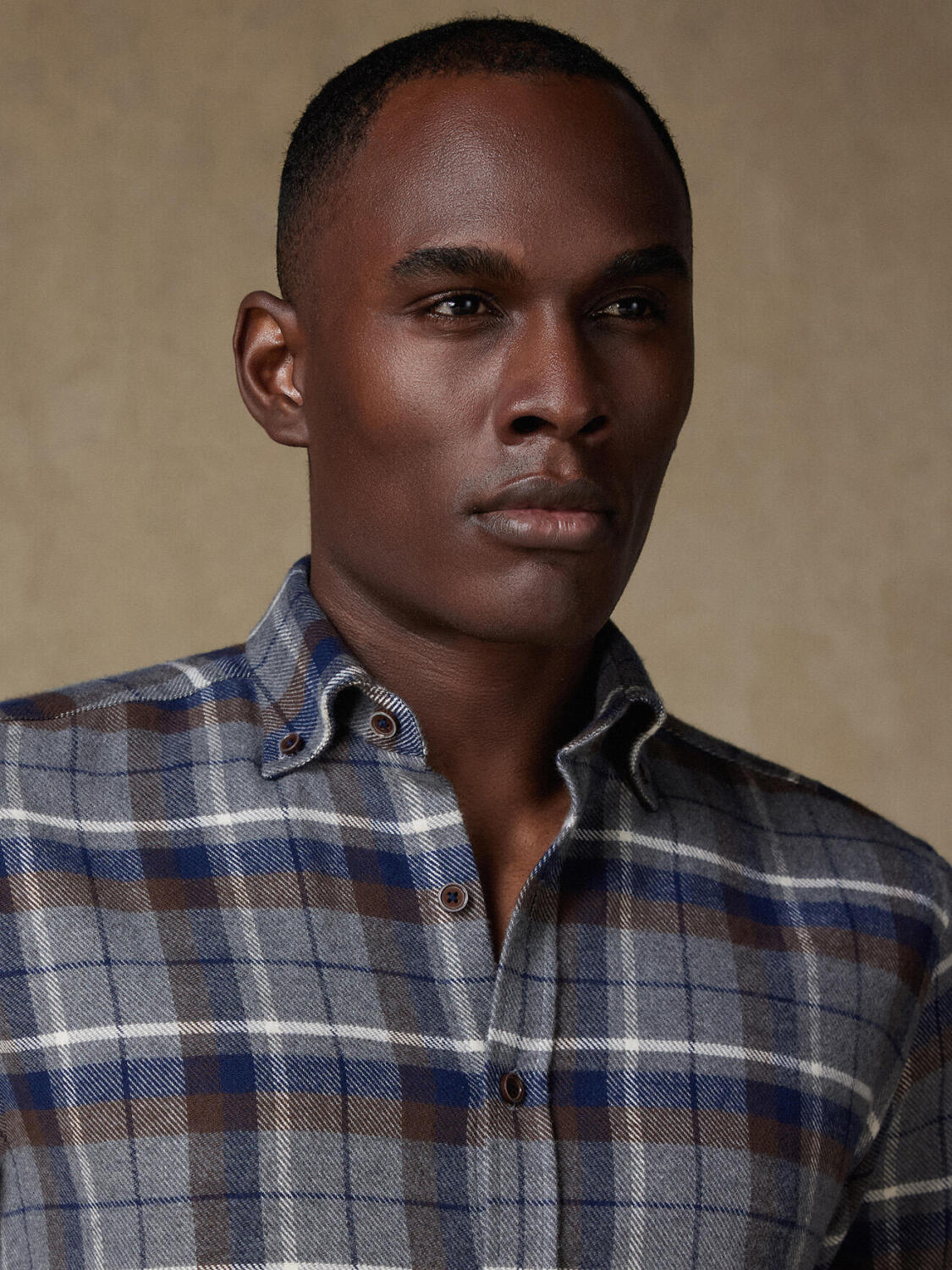 Overhemd met Saul ruit - Button down Kraag