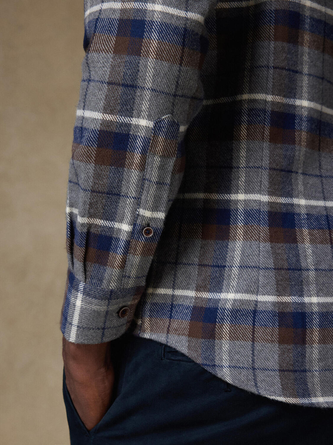 Overhemd met Saul ruit - Button down Kraag