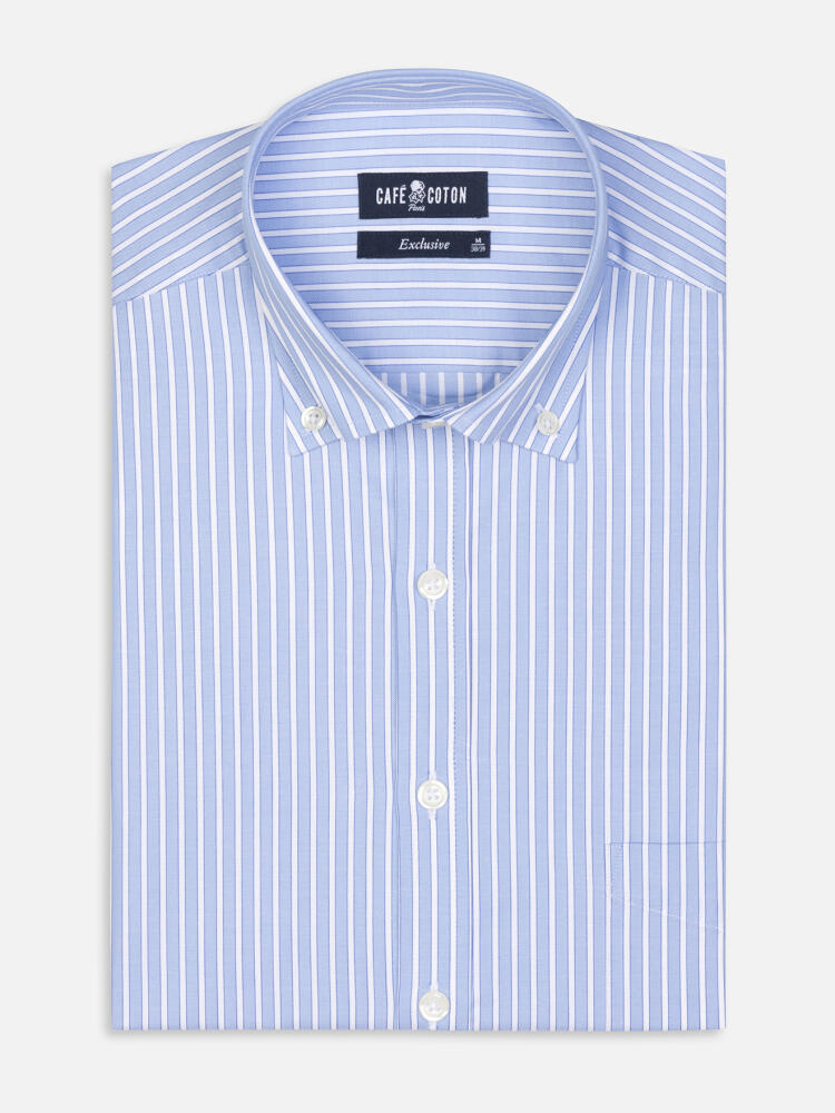 Shepherd sky stripe shirt  - Button down collar