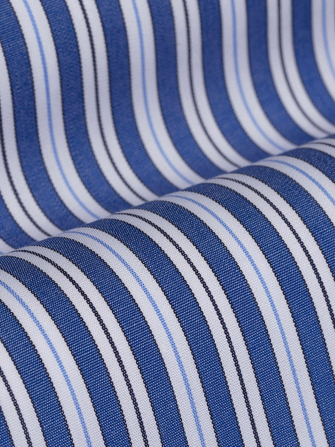 Chemise cintr&eacute;e Aida marine - Col Boutonn&eacute;