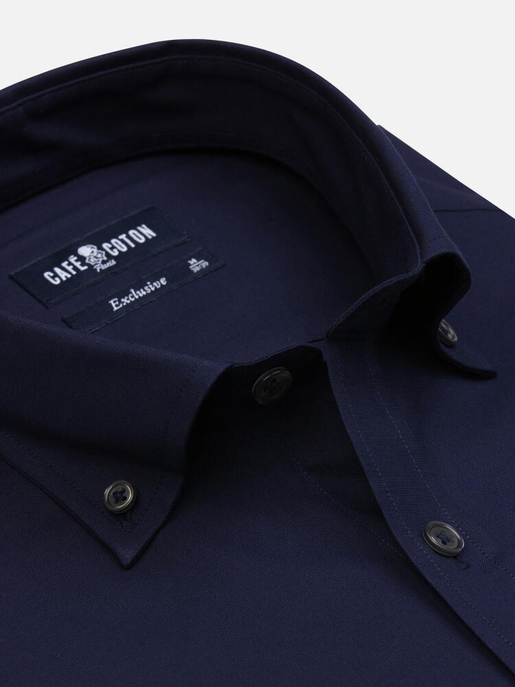 Buton down collar Alban slim fit shirt - Navy